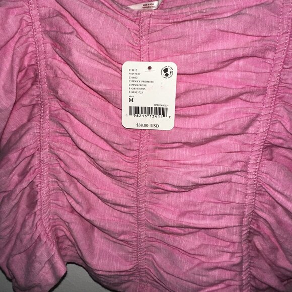 Free People Pink Crop Top - Picture 2 of 4